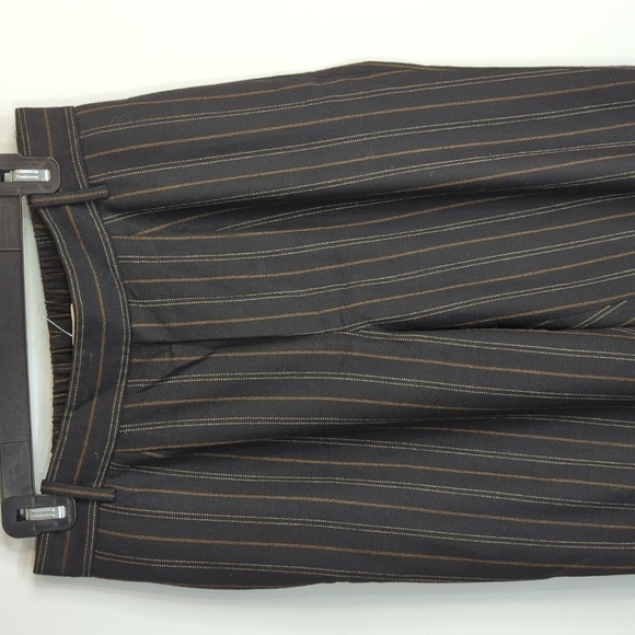 Vince. Womens Black Flannel Stripe Wool Blend Pants High Waisted Cropped Size M - Picture 4 of 14